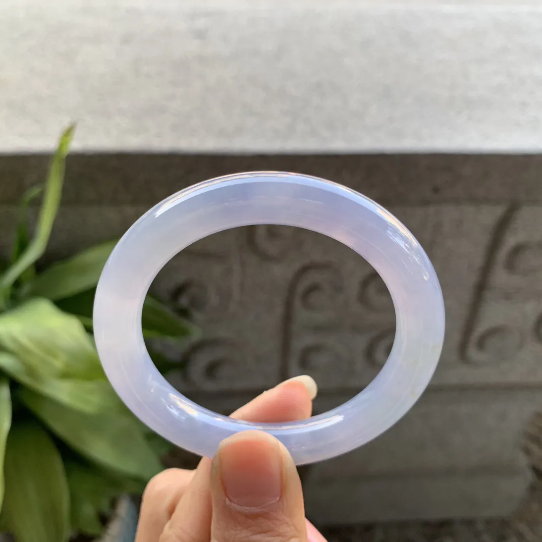 小圈口 50.2-9.5【冰紫圆条手镯】圆条50 51可戴