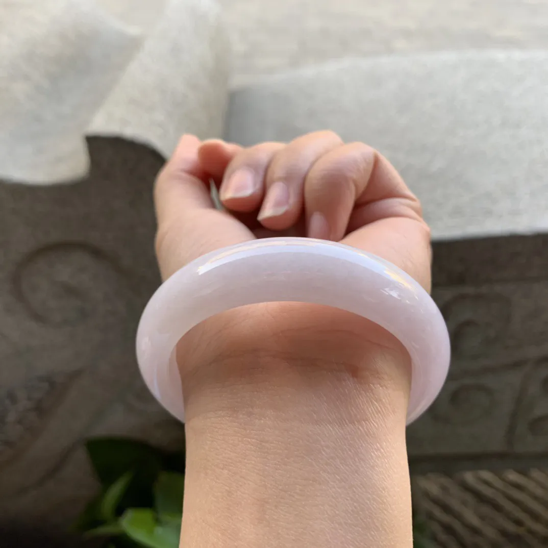 圈口 54.2-14.4-8.4【粉紫正圈手镯】正圈54 55可戴