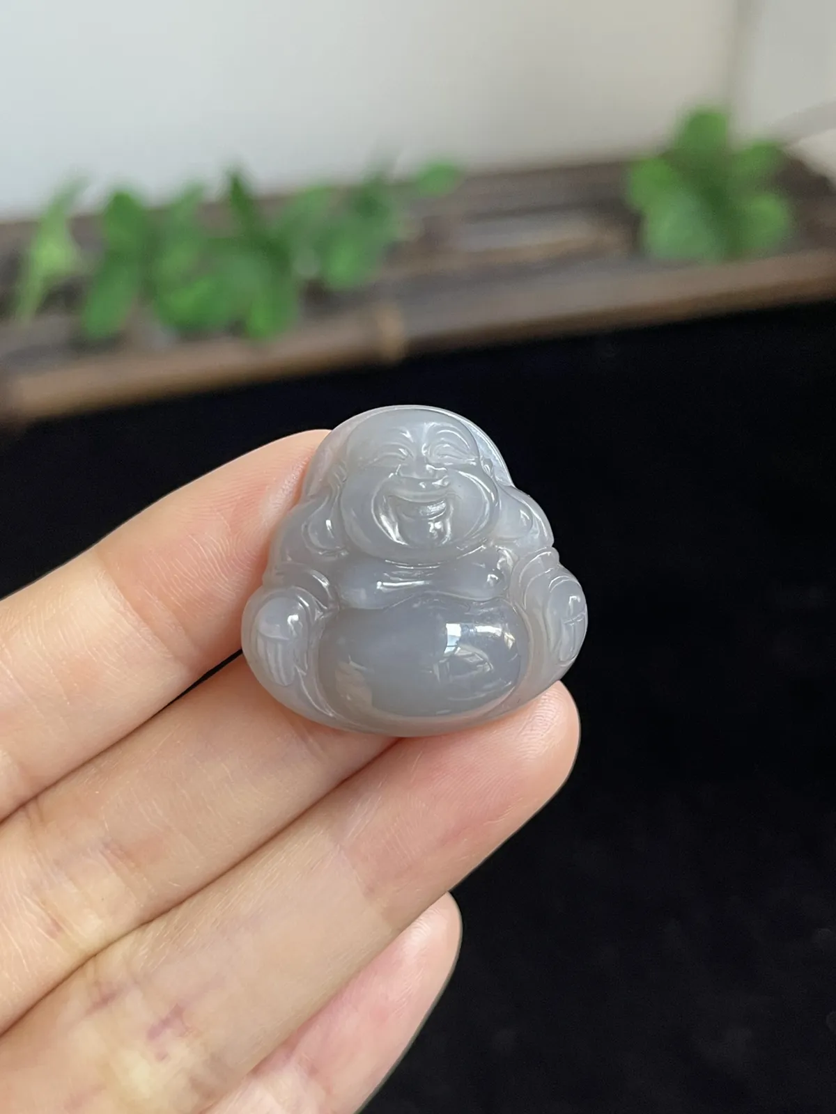 浅烟紫佛公，和田玉挂坠