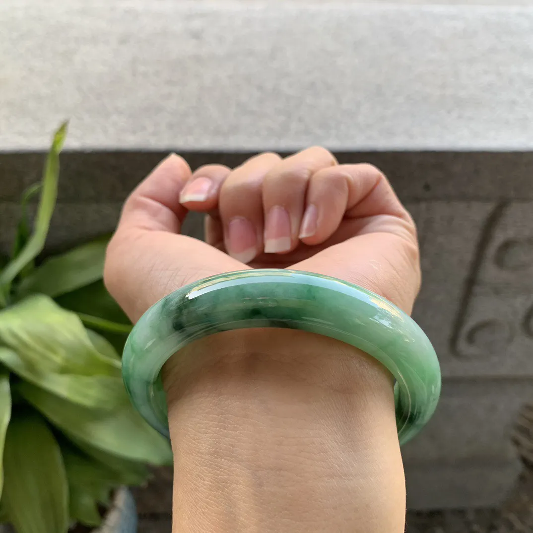 大圈口 58-12.4-9.2【辣绿正圈手镯】正圈58 59可戴