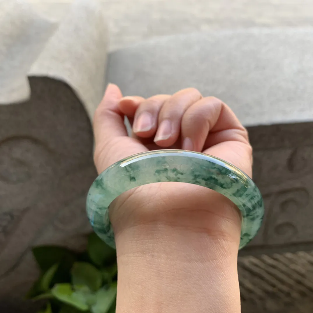 圈口 56.4-12-8.9【冰飘花正圈手镯】正圈56 57可戴