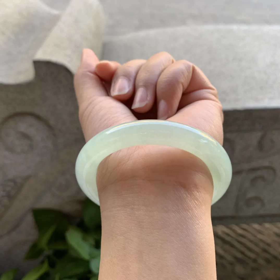 小圈口 51-9.5【冰晴水圆条手镯】圆条51 52可戴