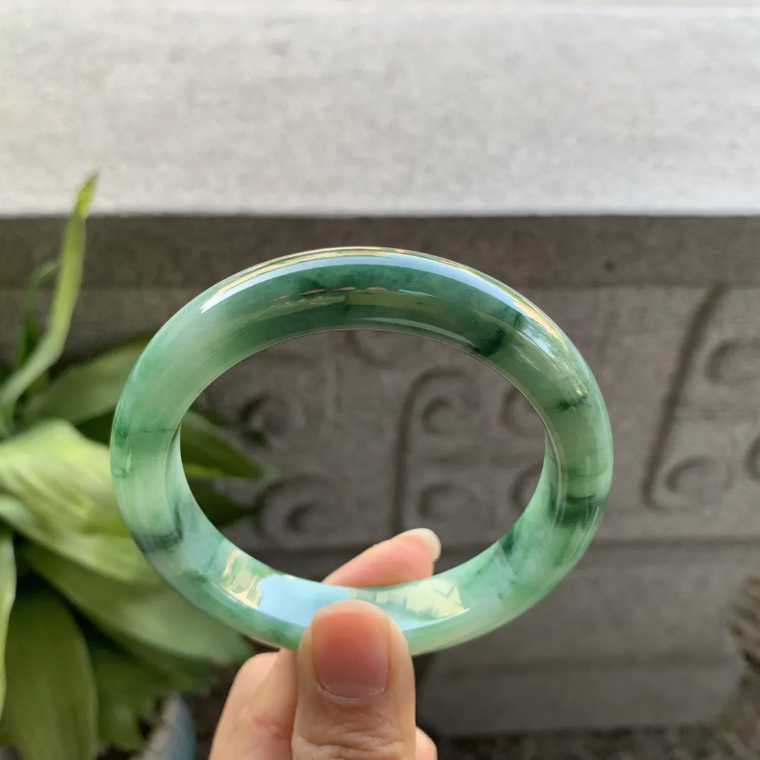 大圈口 58-12.4-9.2【辣绿正圈手镯】正圈58 59可戴