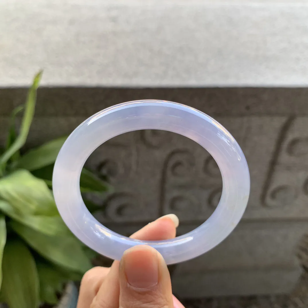 小圈口 50.2-9.5【冰紫圆条手镯】圆条50 51可戴