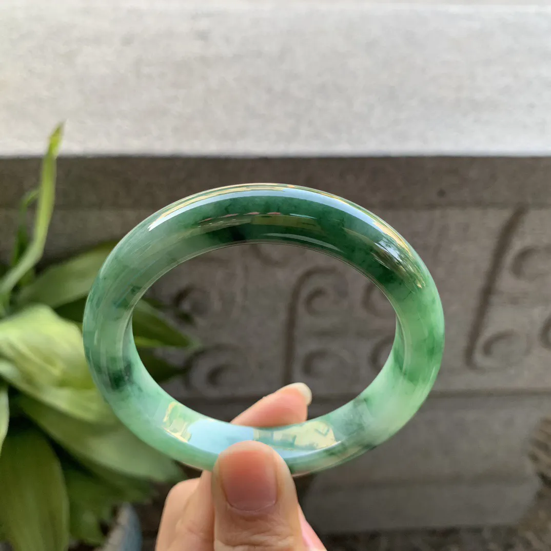 大圈口 58-12.4-9.2【辣绿正圈手镯】正圈58 59可戴