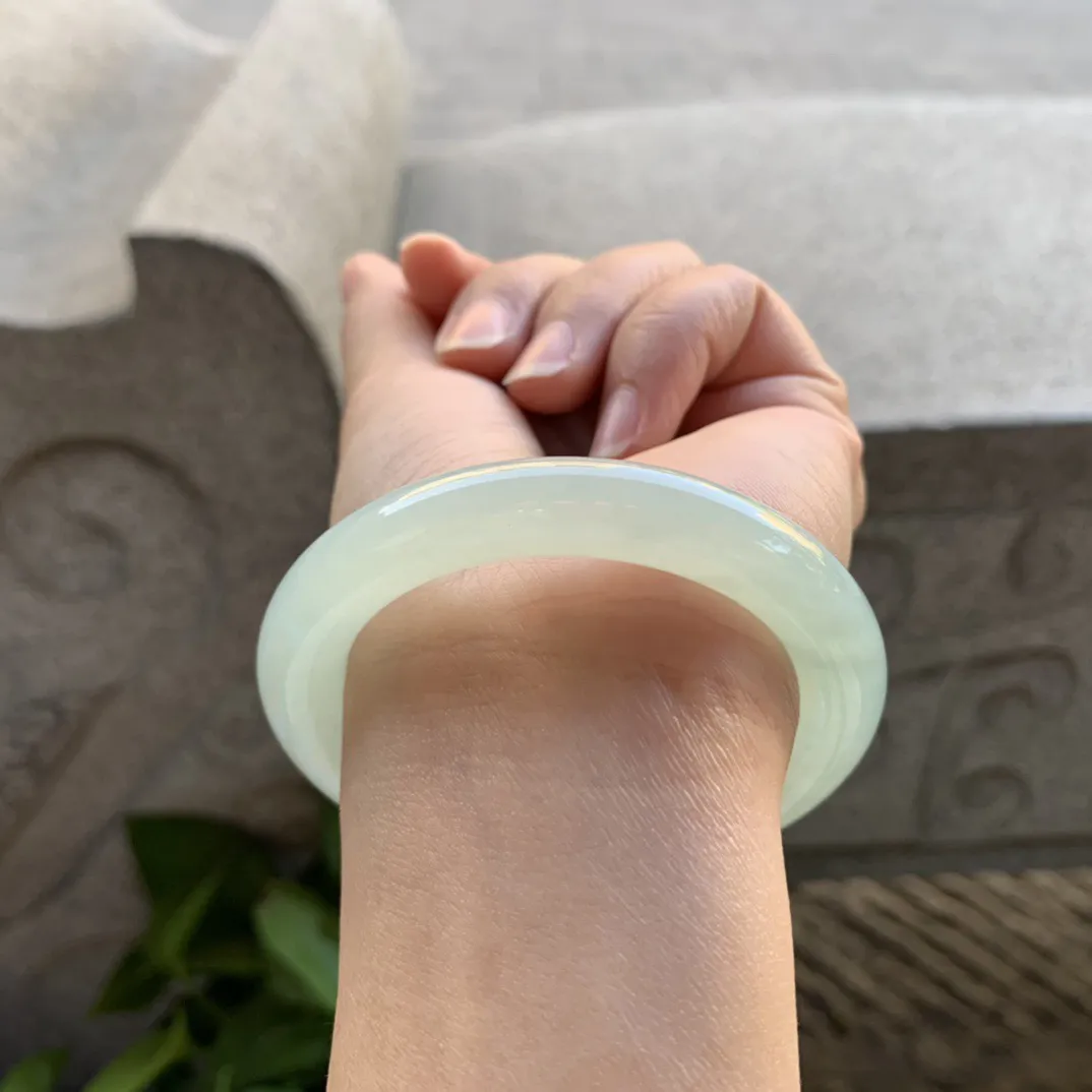 小圈口 51-9.5【冰晴水圆条手镯】圆条51 52可戴