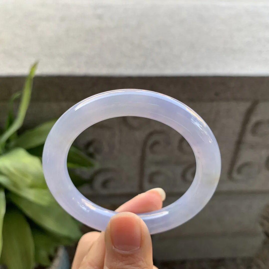 小圈口 50.2-9.5【冰紫圆条手镯】圆条50 51可戴