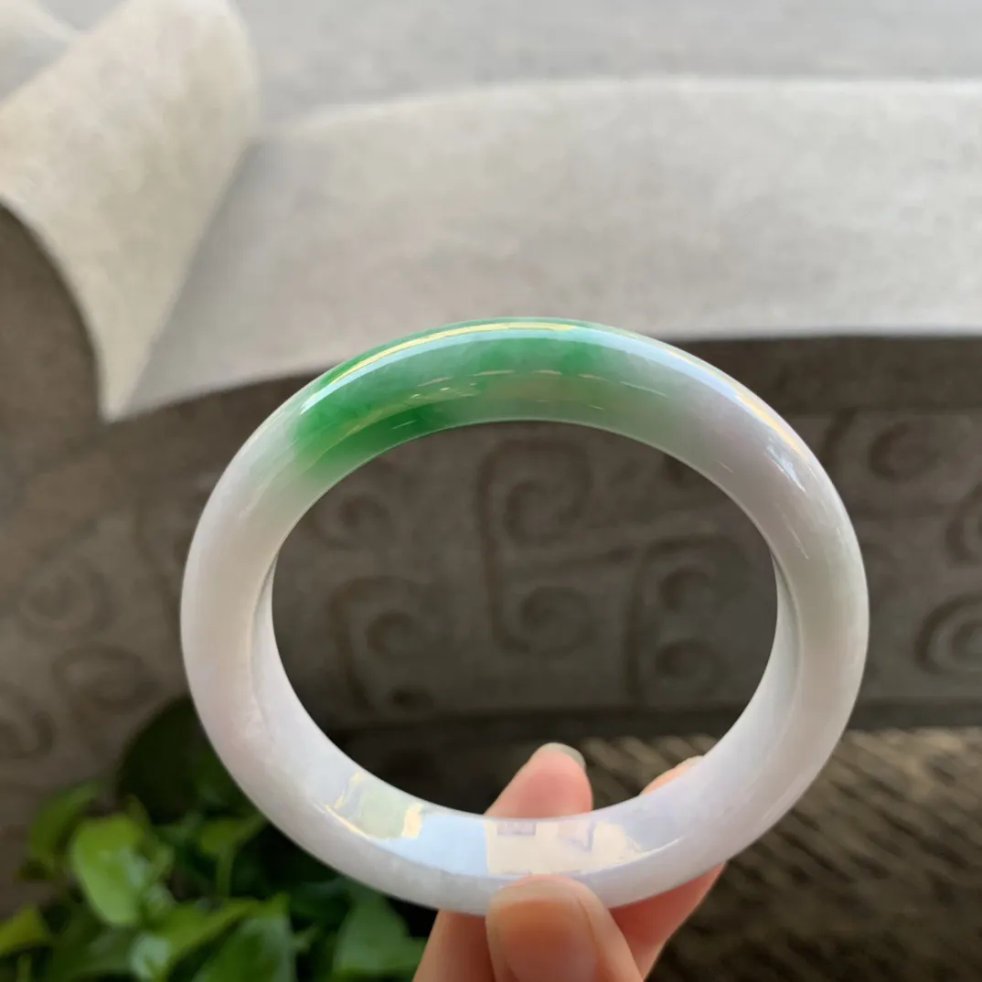 大圈口 59.7-12.9-9.1【辣绿正圈手镯】正圈59 60可戴