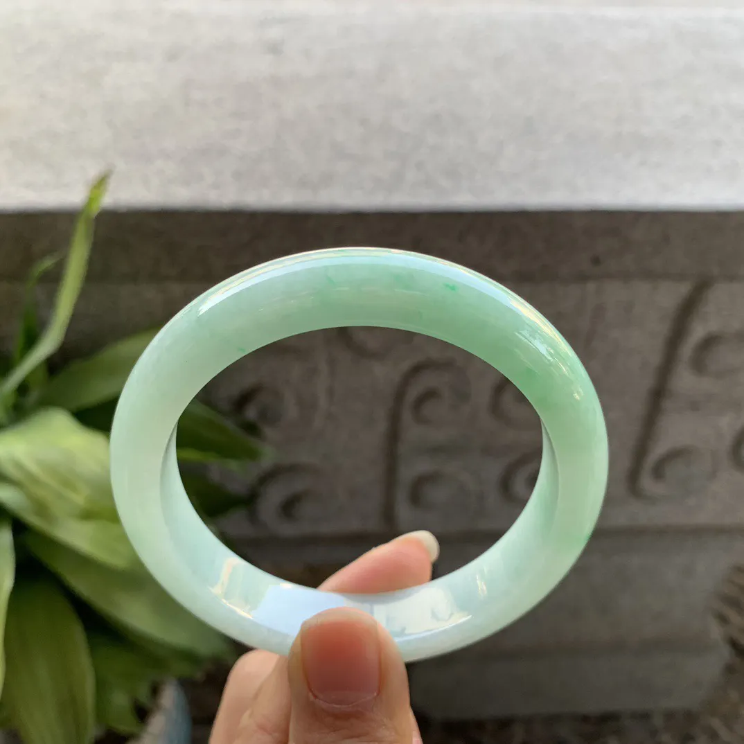 大圈口59-12.4-8.6 【冰果绿正圈手镯】正圈59 60可戴