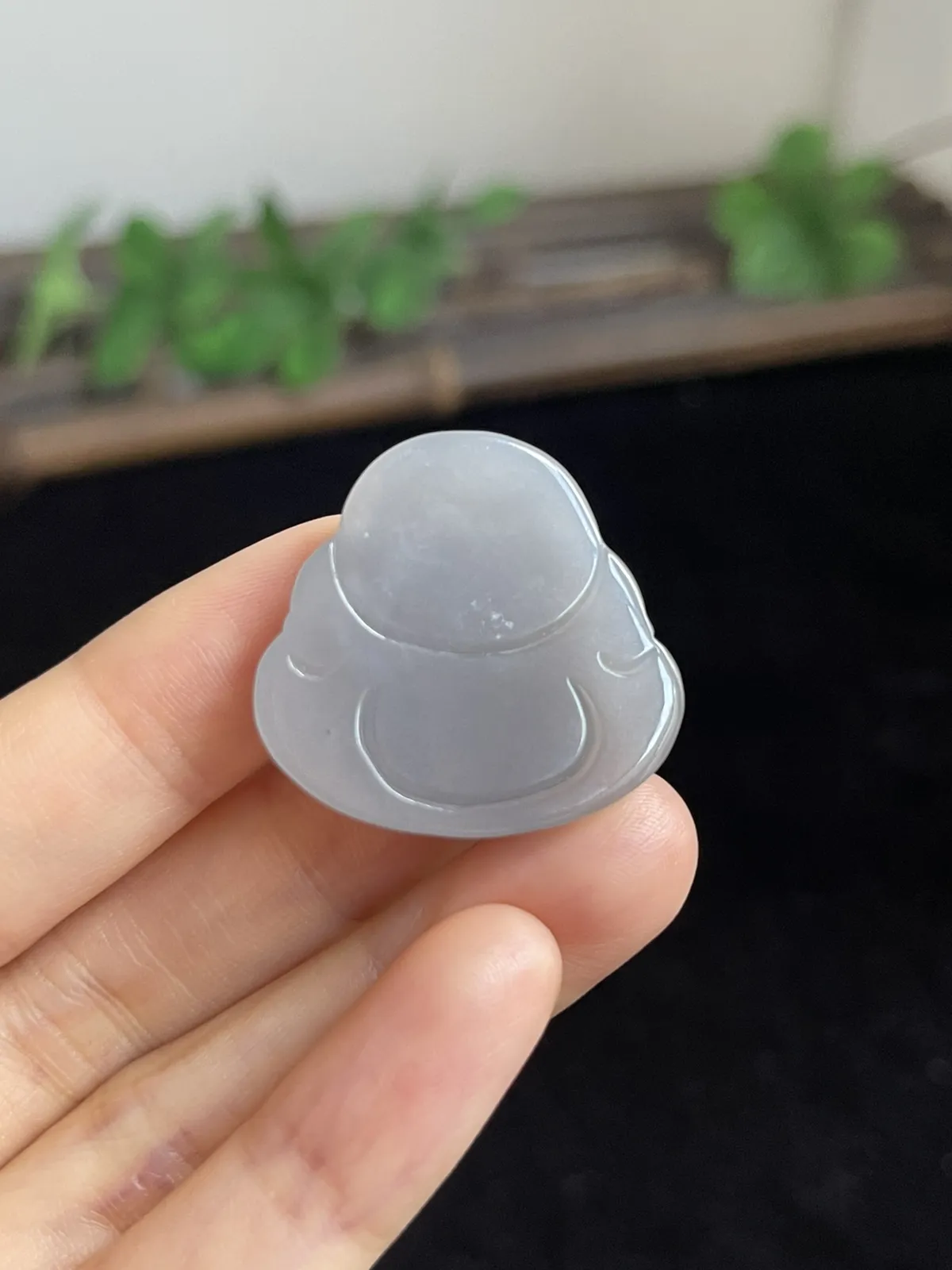 浅烟紫佛公，和田玉挂坠