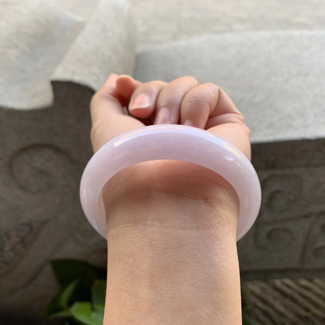 圈口 54.2-14.4-8.4【粉紫正圈手镯】正圈54 55可戴