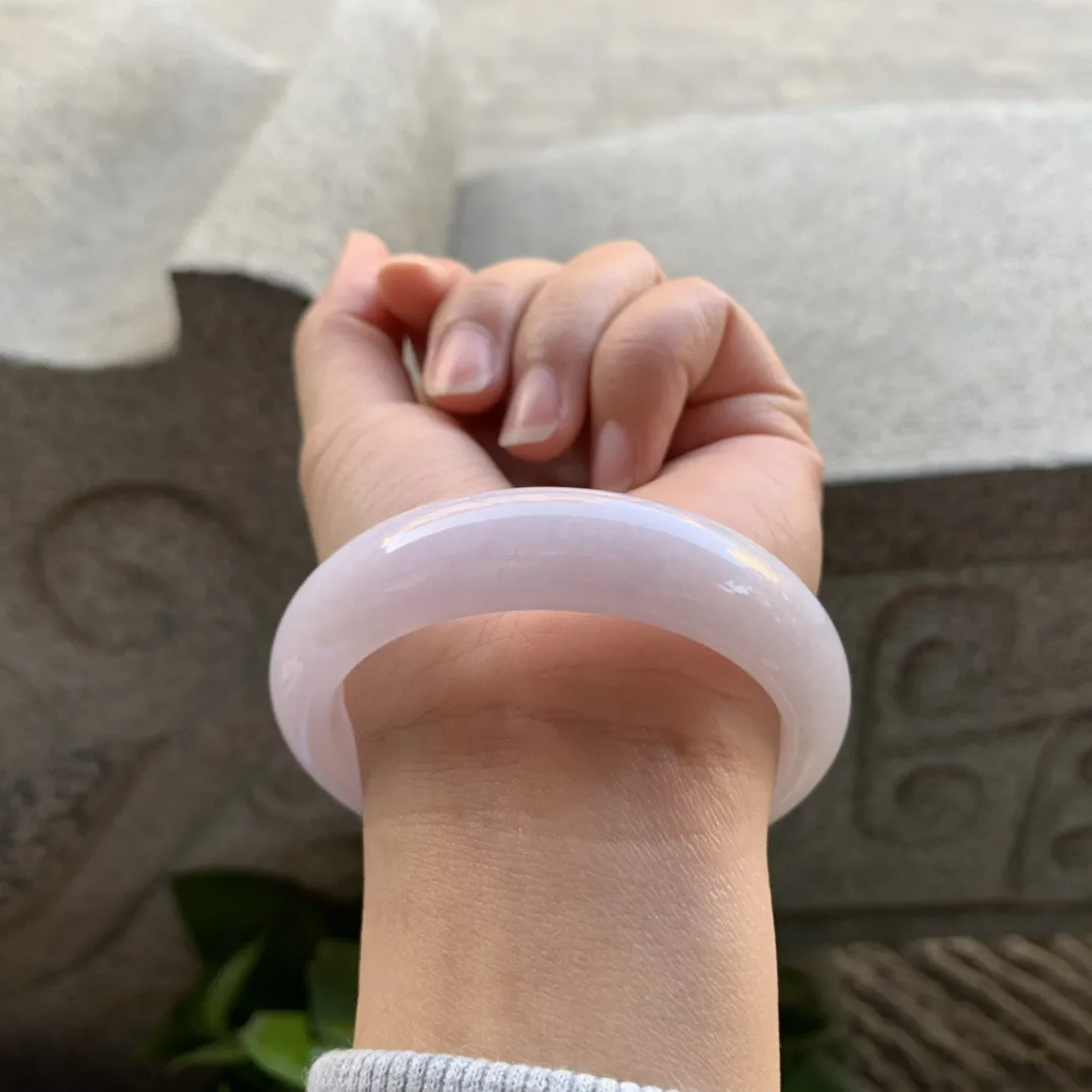 圈口 54.2-14.4-8.4【粉紫正圈手镯】正圈54 55可戴