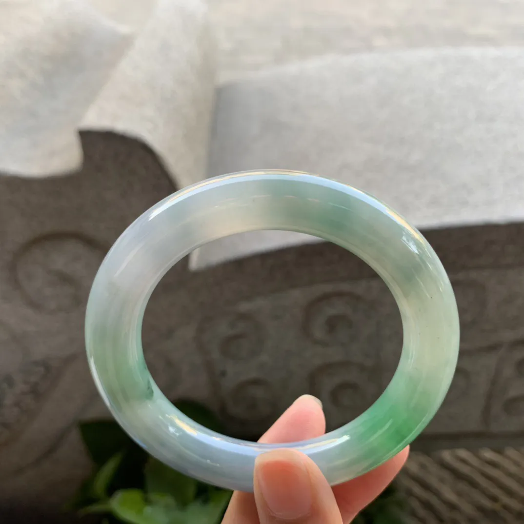 圈口55.5-11 【冰春彩圆条手镯】  圆条55 56可戴