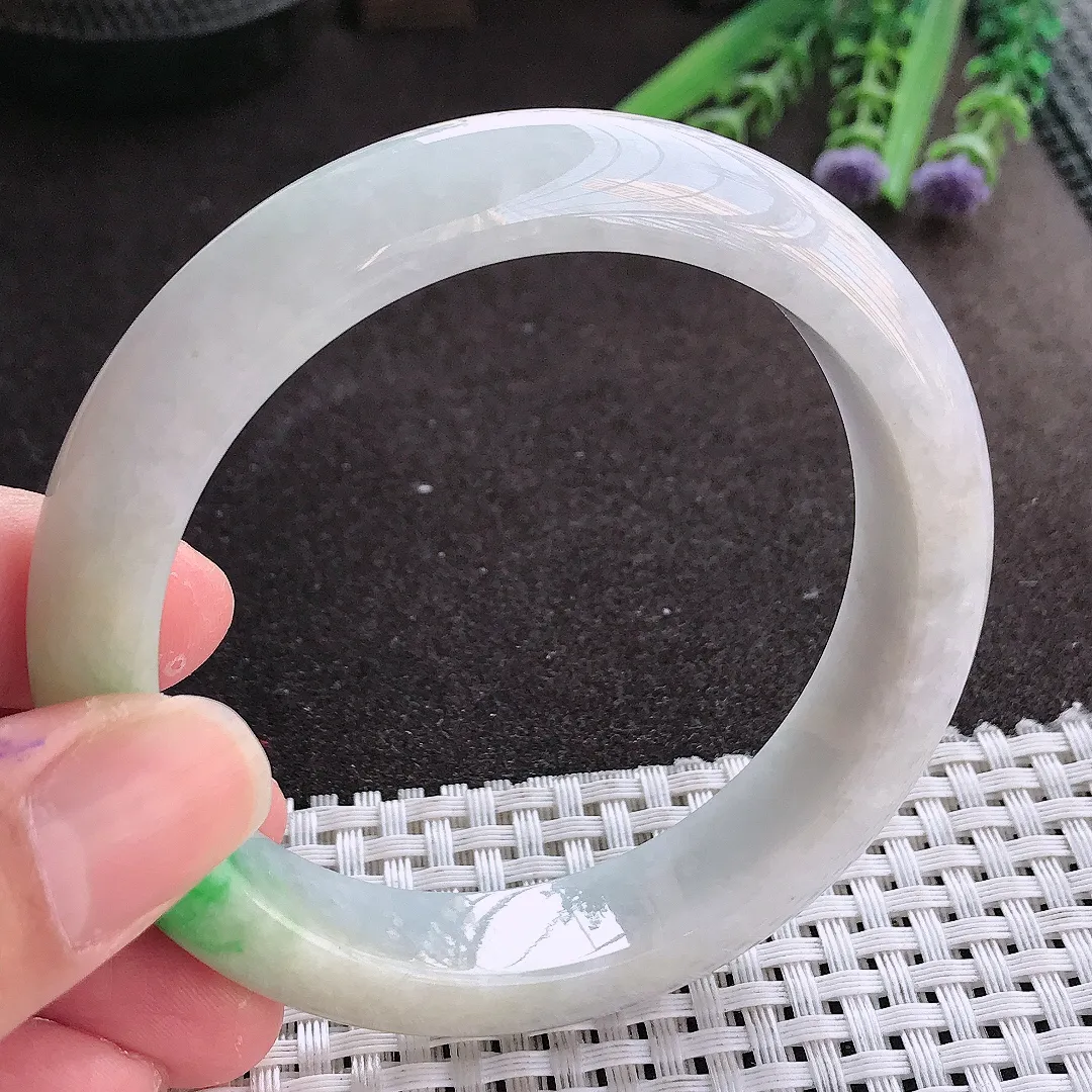 实拍翡翠A货58.8/13.2/8.8老坑精美飘阳绿手镯翡翠玉镯女款百搭