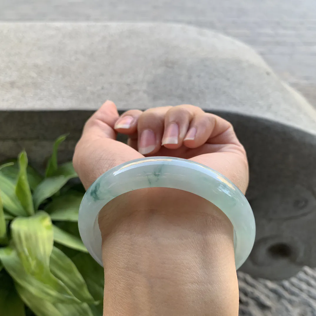 圈口57.5-13.6-7.9 【飘花正圈手镯】正圈57 58可戴