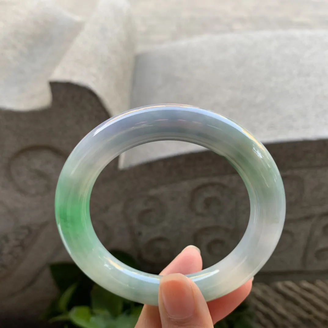 圈口55.5-11 【冰春彩圆条手镯】  圆条55 56可戴