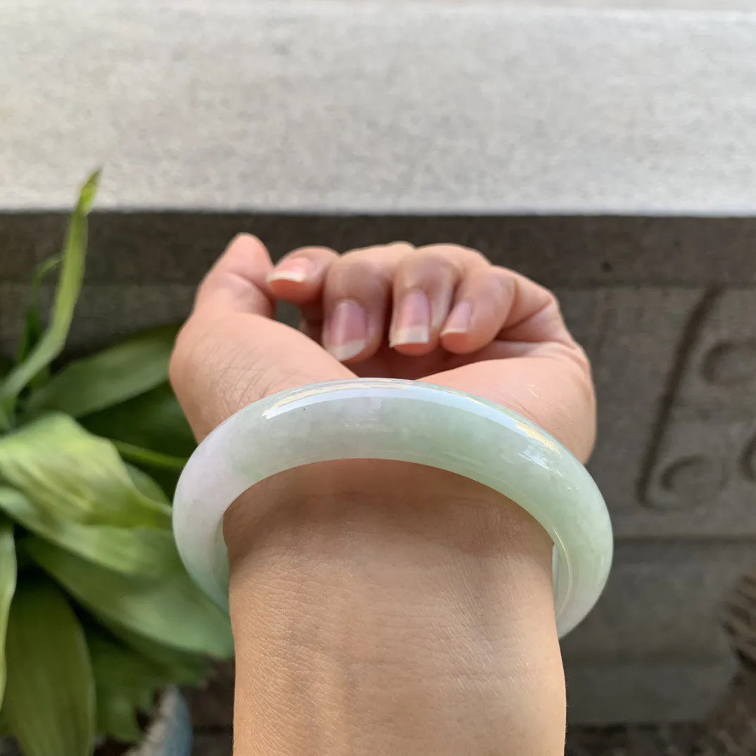 圈口 57.4-12.6-8.4【飘阳绿正圈手镯】正圈57 58可戴