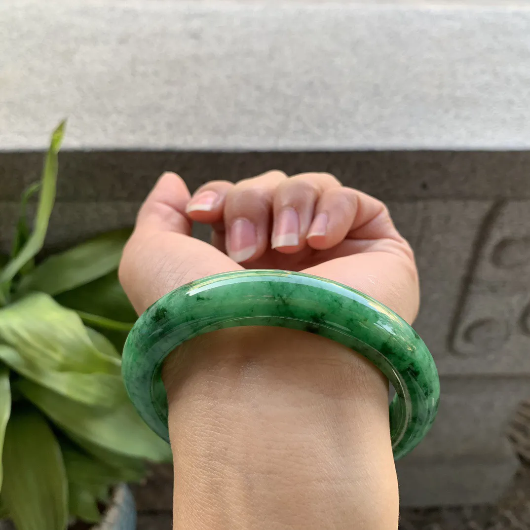 大圈口 60-11.8-9.4【满绿正圈手镯】正圈60 61可戴