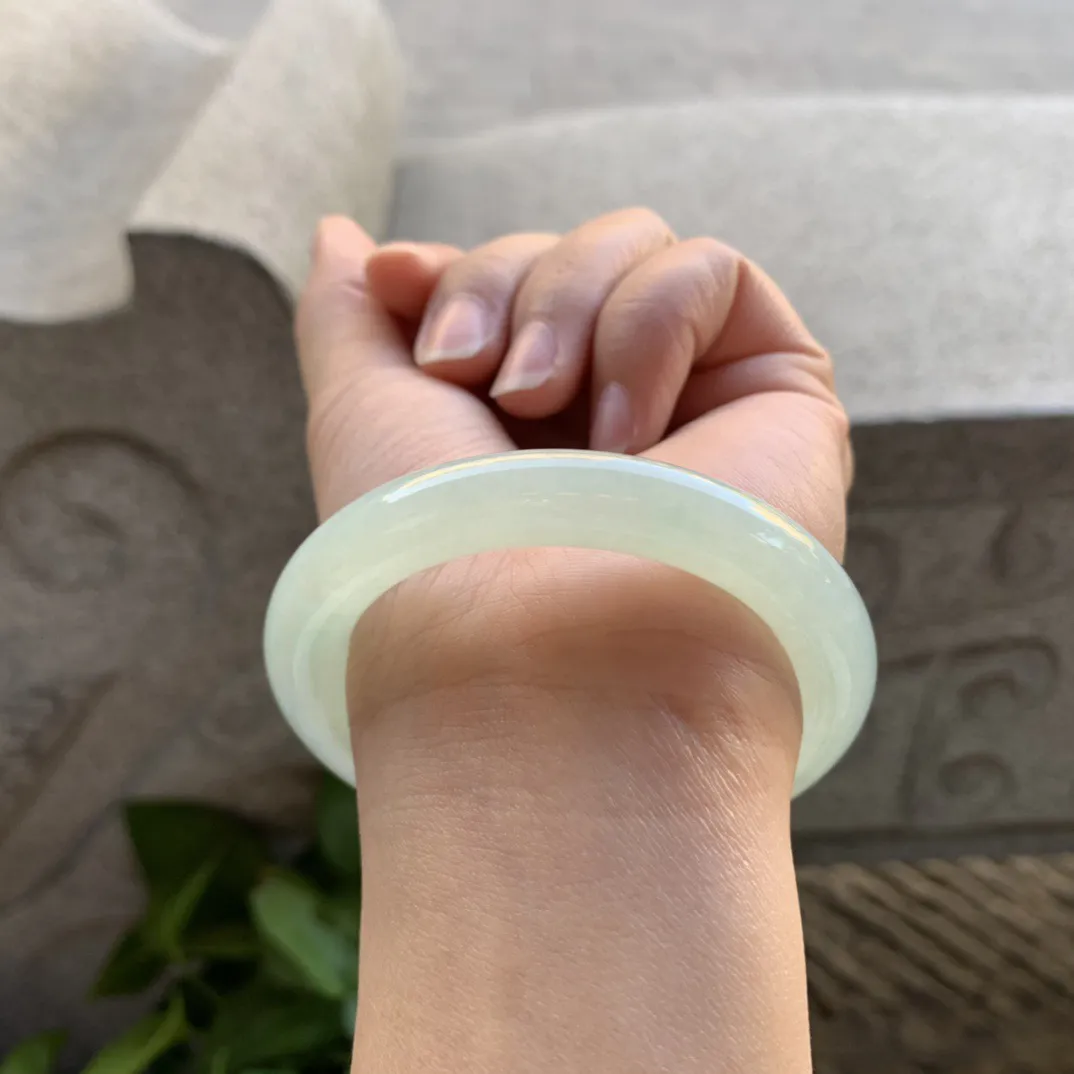 小圈口 51-9.5【冰晴水圆条手镯】圆条51 52可戴