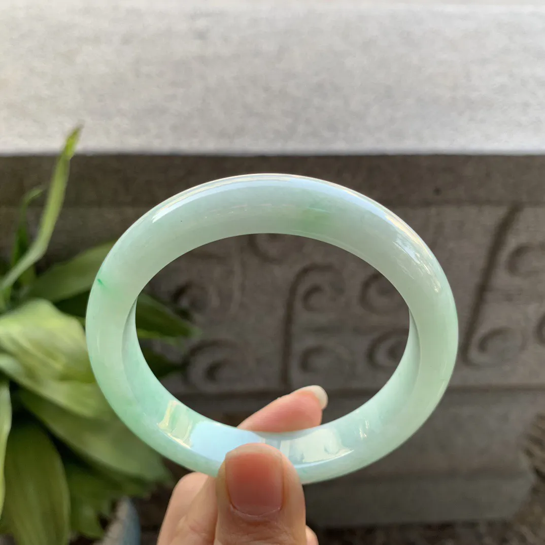 大圈口59-12.4-8.6 【冰果绿正圈手镯】正圈59 60可戴