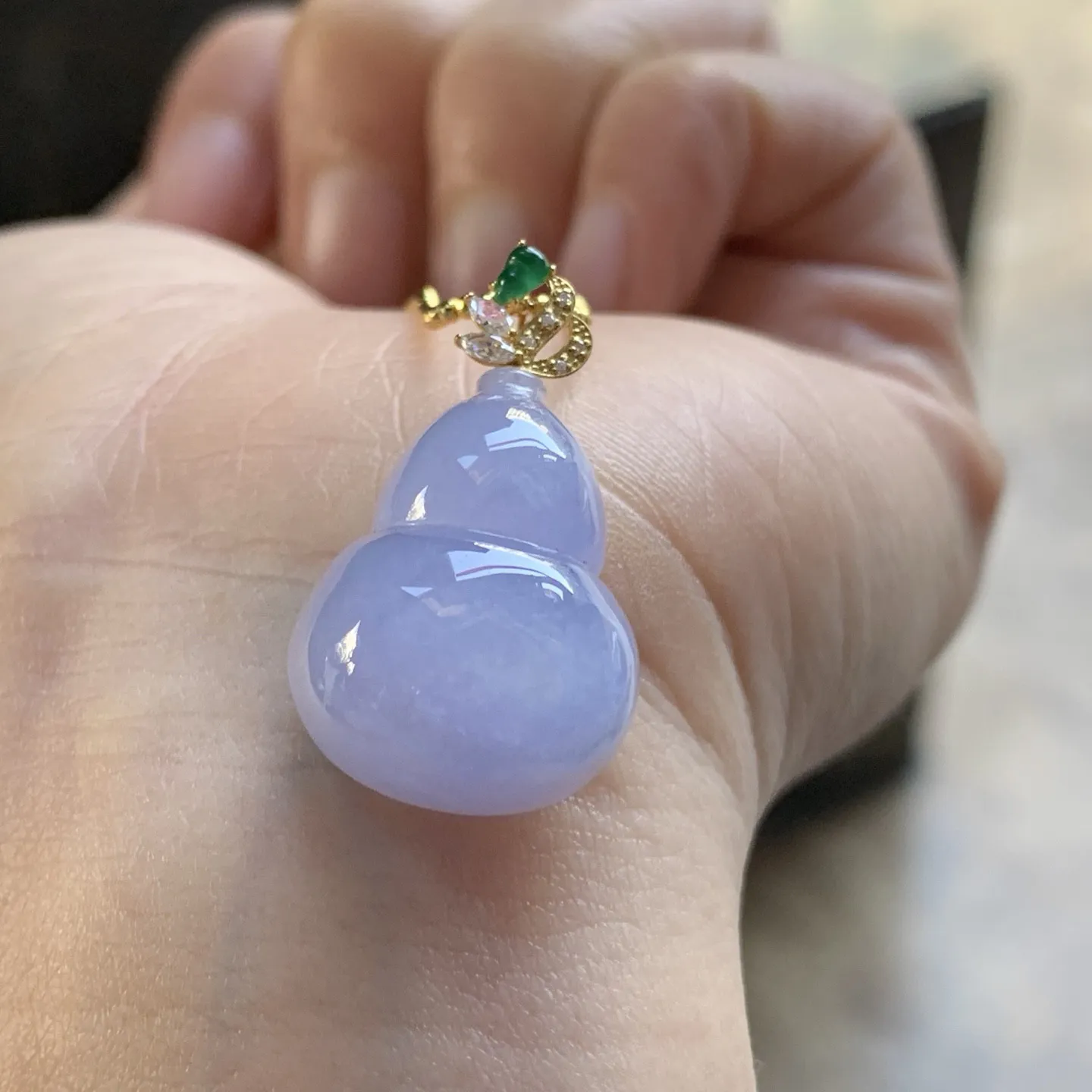 金扣紫罗兰葫芦吊坠^_^好看 均匀鲜艳