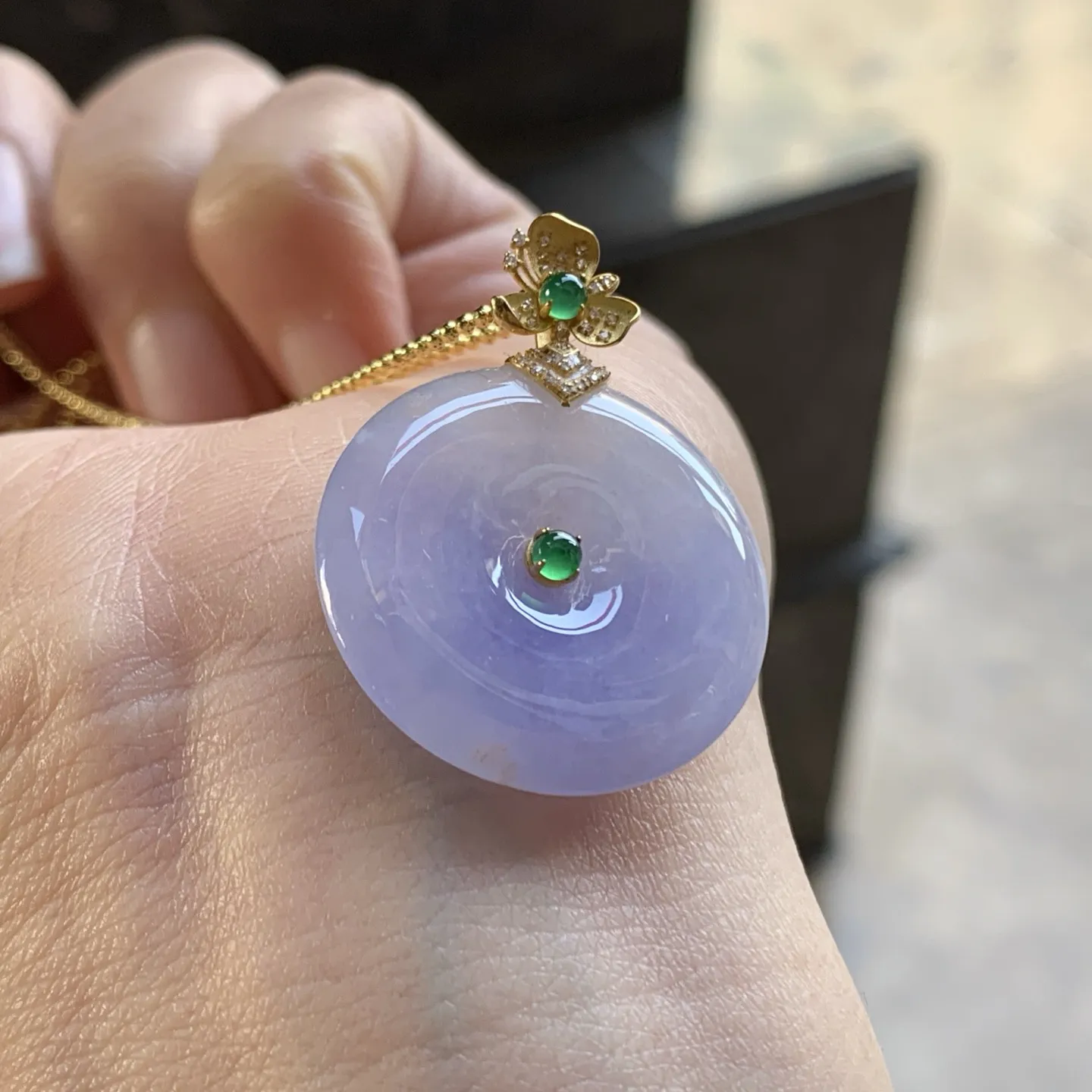 金扣平安扣^_^紫罗兰 鲜艳