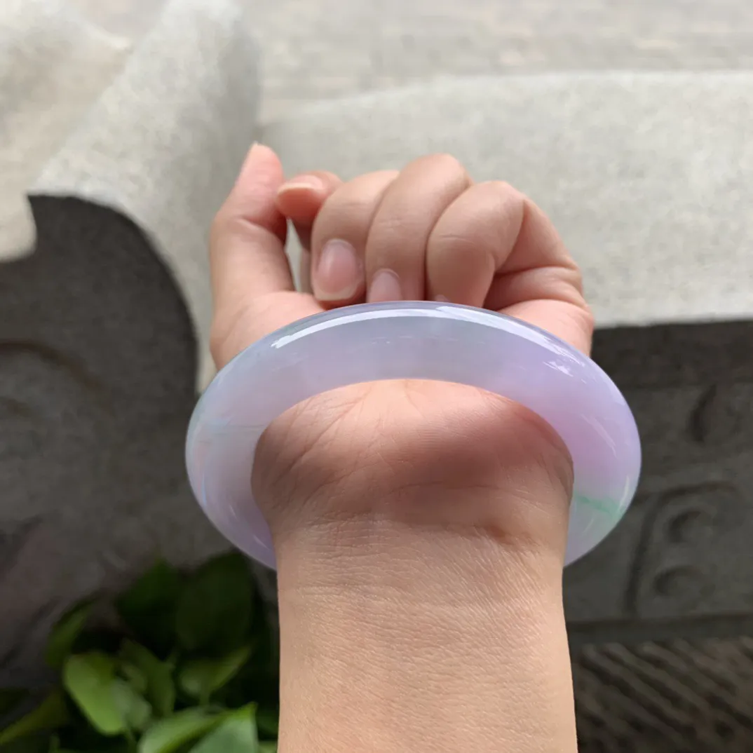 圈口56.8-11.3 【冰春彩圆条手镯】圆条56 57可戴