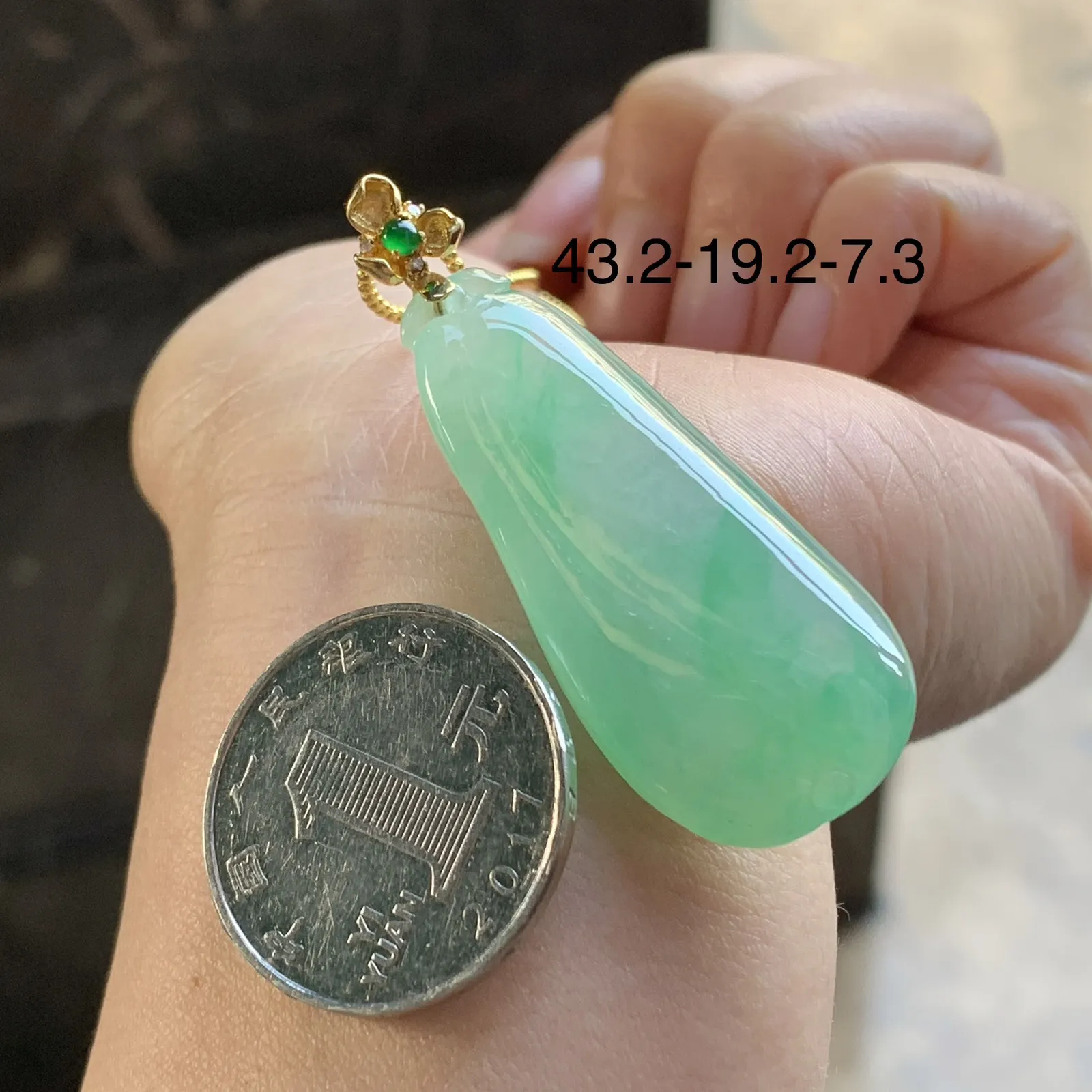 金扣冰种金丝绿福瓜^_^清新