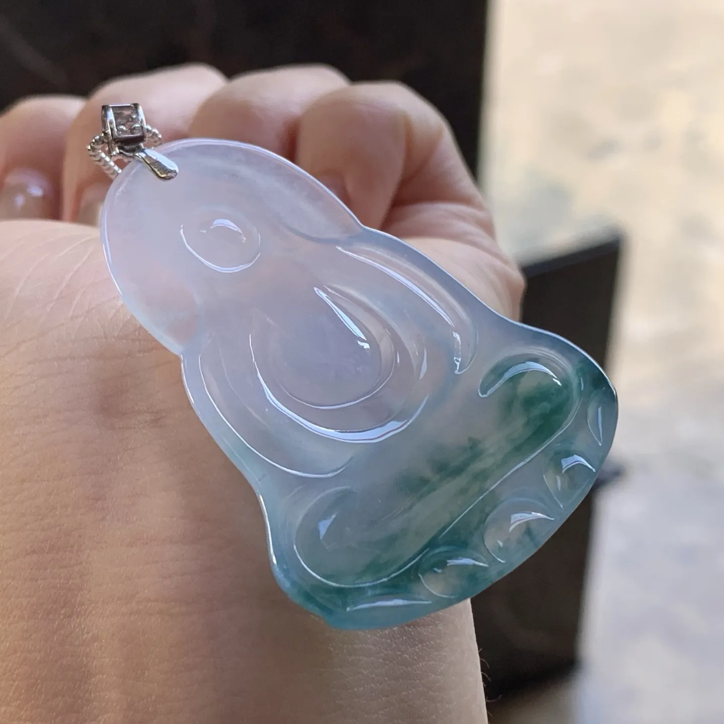 冰飘花观音
 佩戴大气