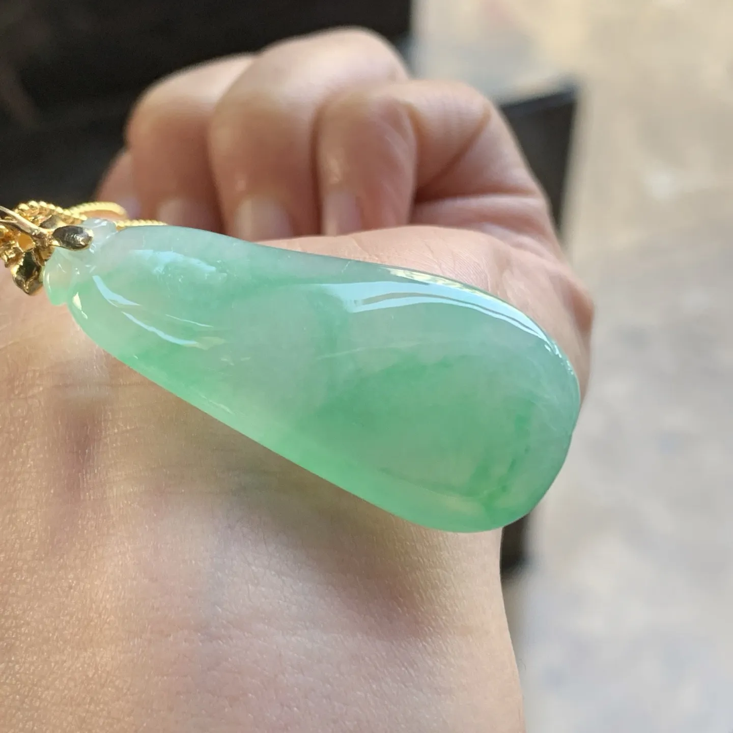 金扣冰种金丝绿福瓜^_^清新