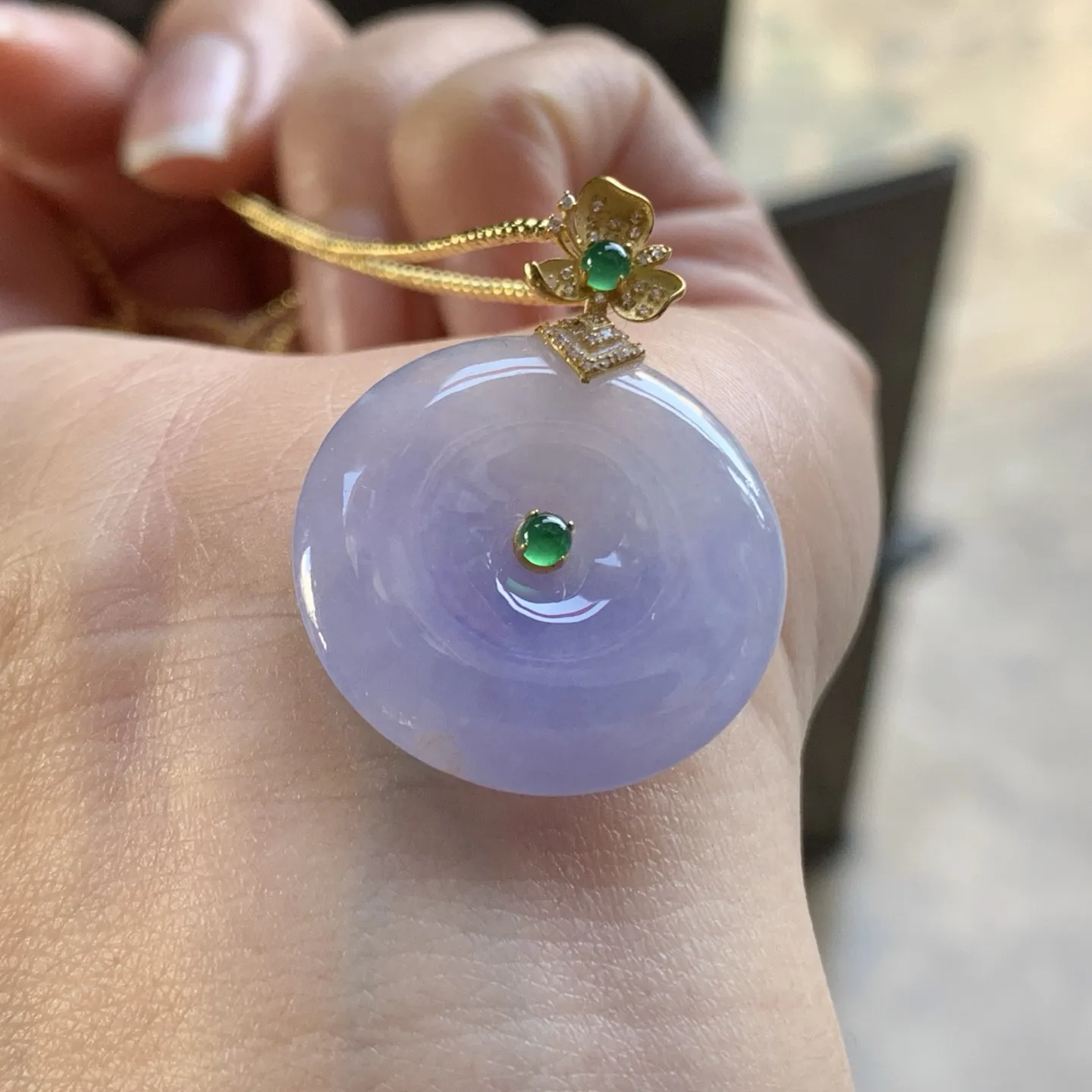 金扣平安扣^_^紫罗兰 鲜艳