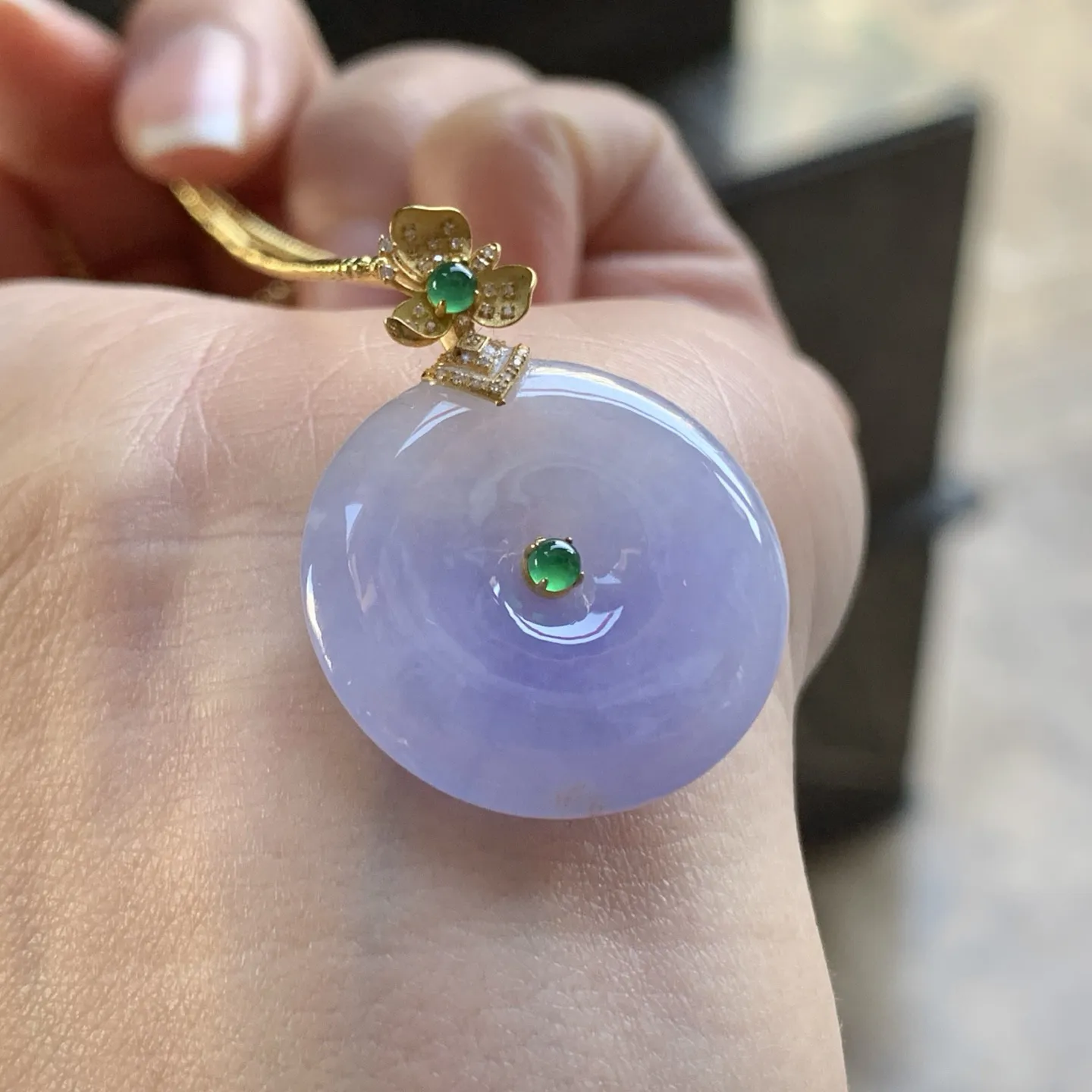 金扣平安扣^_^紫罗兰 鲜艳