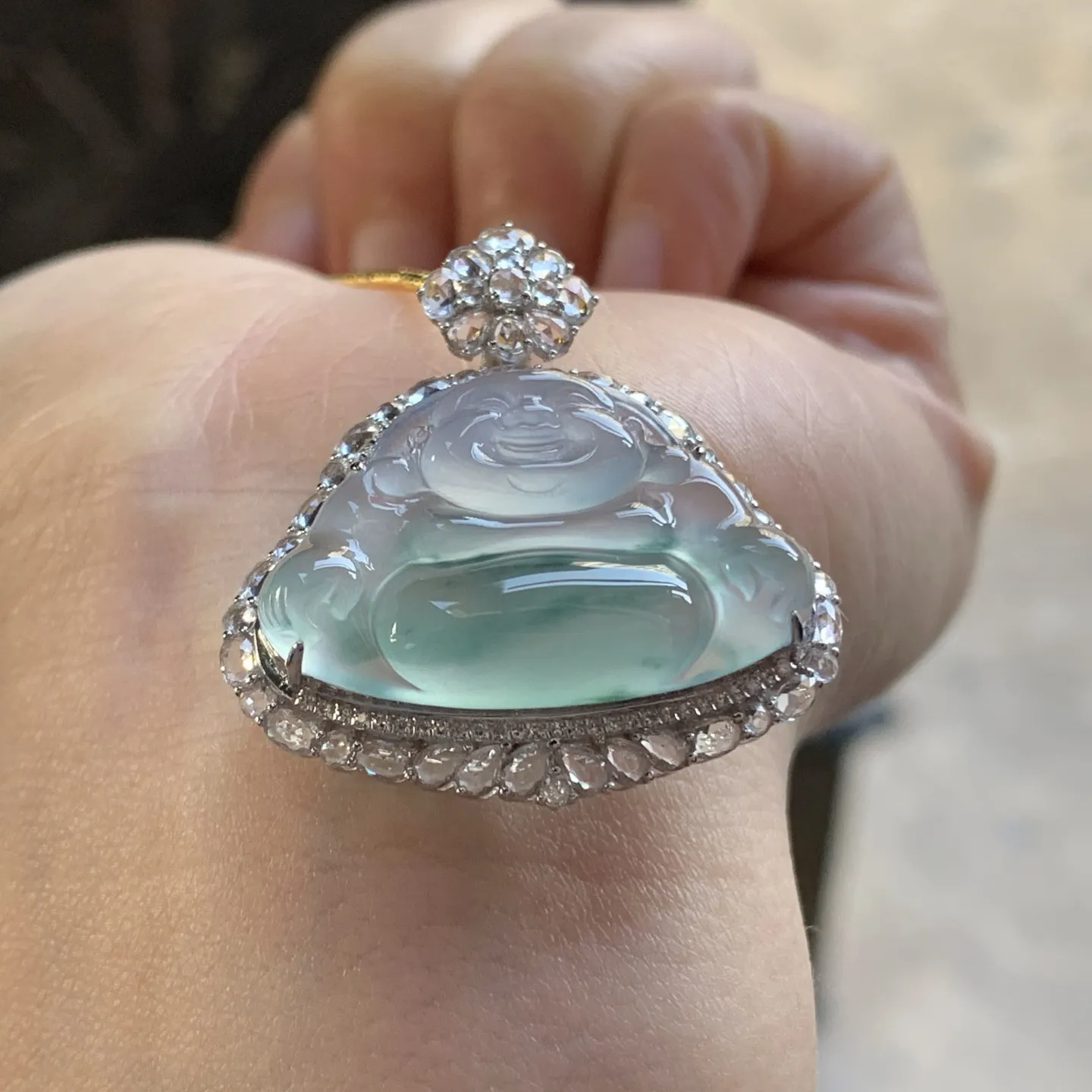 金钻镶嵌飘绿佛公^_^清新冰透