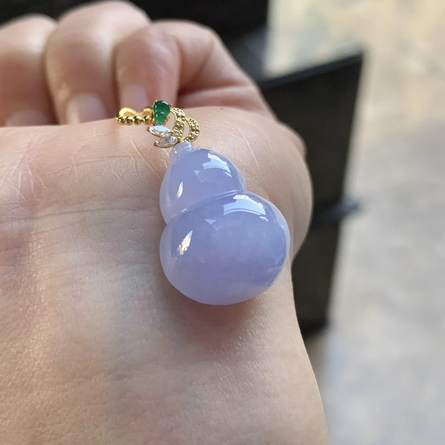 金扣紫罗兰葫芦吊坠^_^好看 均匀鲜艳