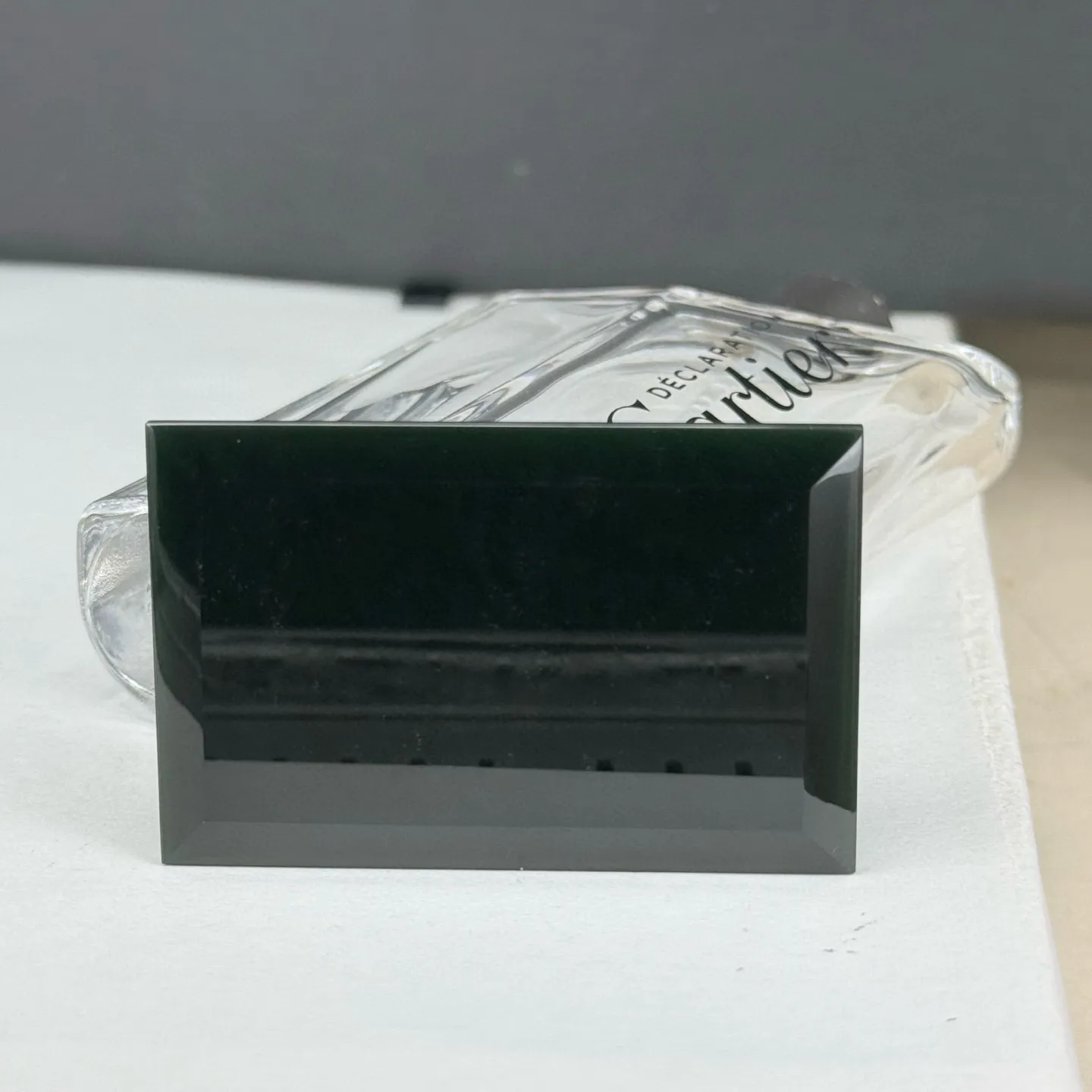 精品墨翠无事牌 种好色正 黑度好 打灯通透 油性十足 尺寸56.5