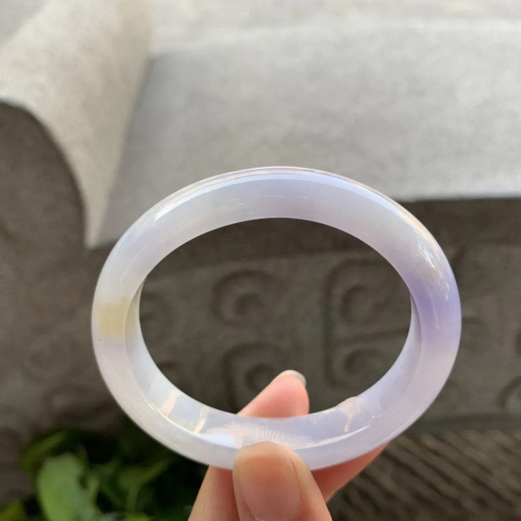 小圈口53-46.8-12.2-7.6 【冰紫双彩贵妃手镯】贵妃56 57可戴