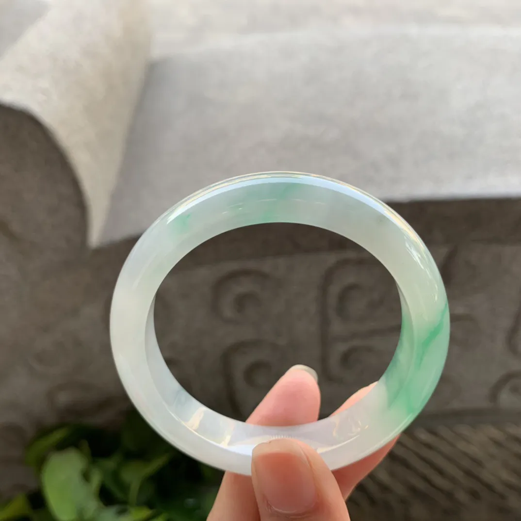 小圈口 51-11.7-8.2【冰飘绿正圈手镯】正圈51 52可戴