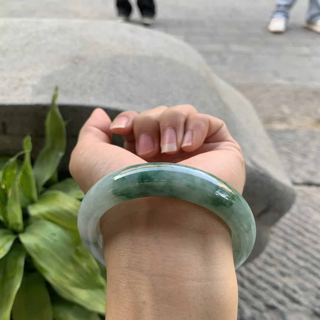 圈口56.9-13.4-8.9 【飘花正圈手镯】正圈56 57可戴