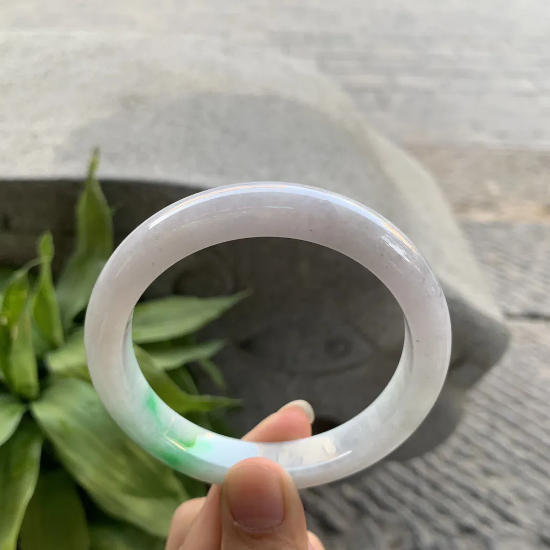 大圈口59.2-10.8-8.5 【飘绿正圈手镯】正圈59 60可戴