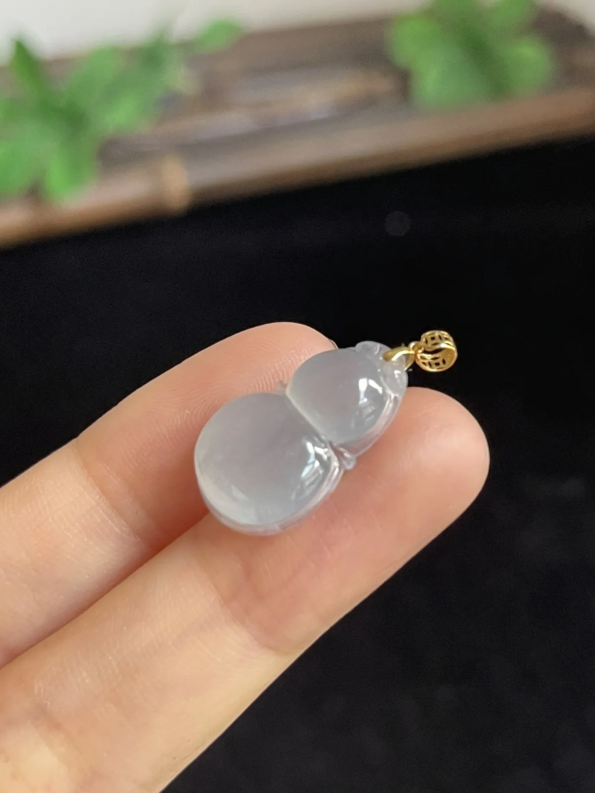 翡翠葫芦，印记：G18K