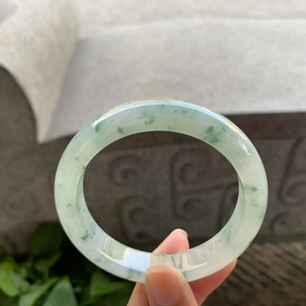 圈口 57.5-12.2-8.7【冰飘花正圈手镯】正圈57 58可戴