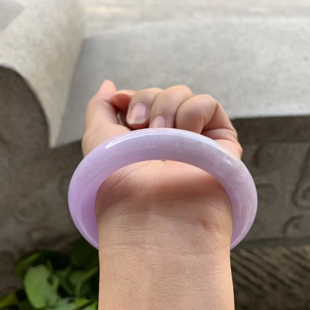 小圈口 53.8-11.6【紫罗兰圆条手镯】圆条53 54可戴
