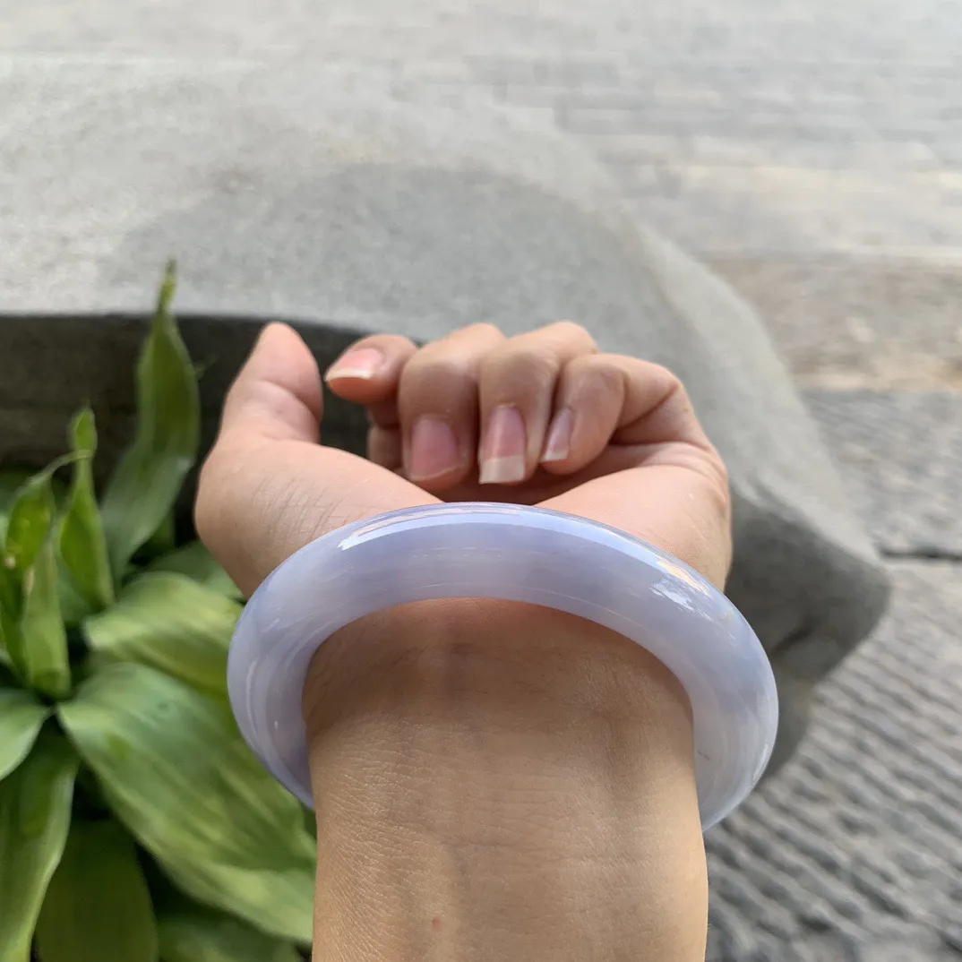 圈口54.8-11.7 【茄紫圆条手镯】圆条54 55可戴