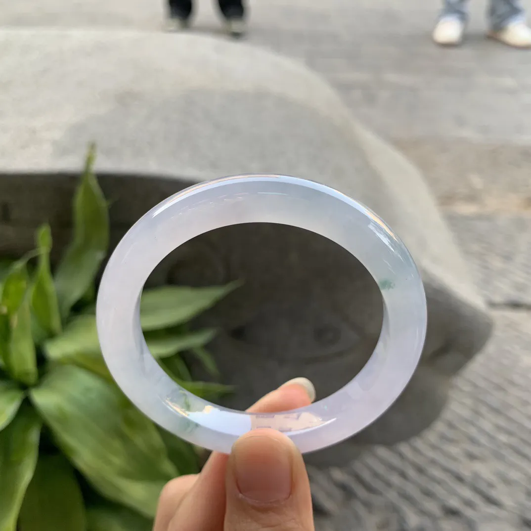 小圈口51.7-9.4-8 【冰紫飘花正圈手镯】正圈51 52可戴