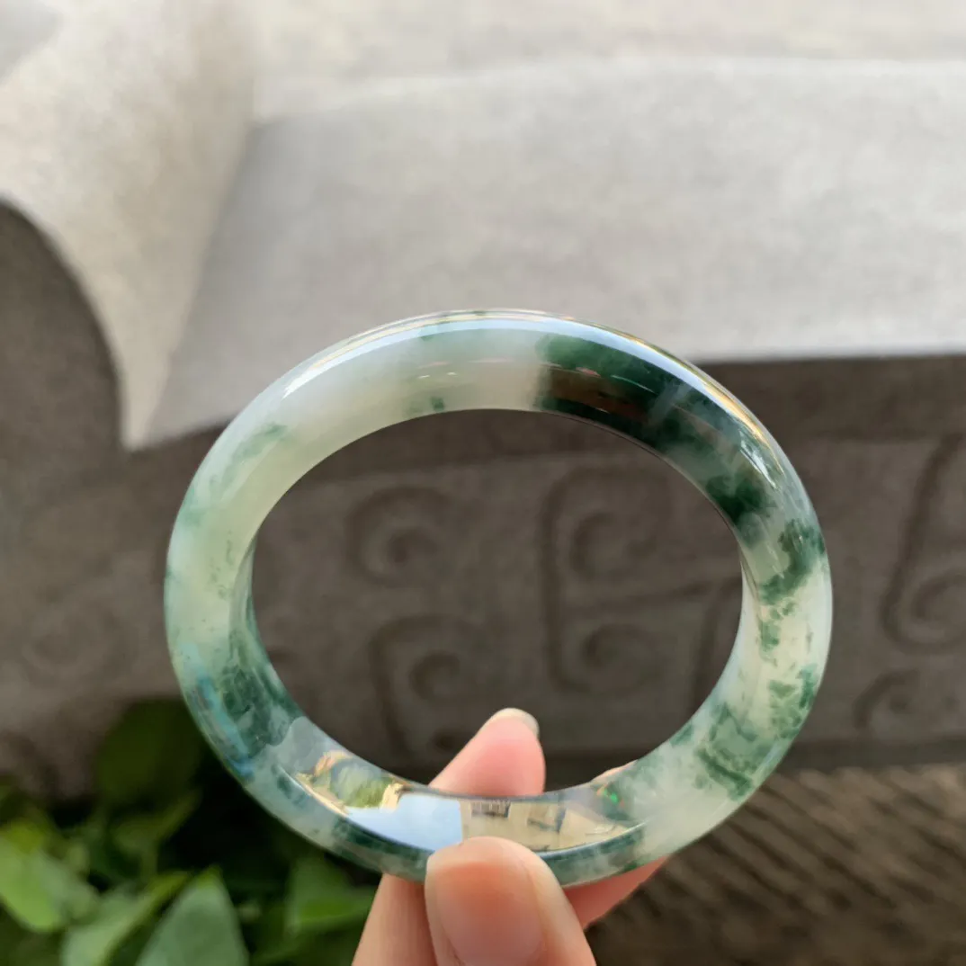 圈口54-11.4-8.3 【冰飘花正圈手镯】正圈54 55可戴