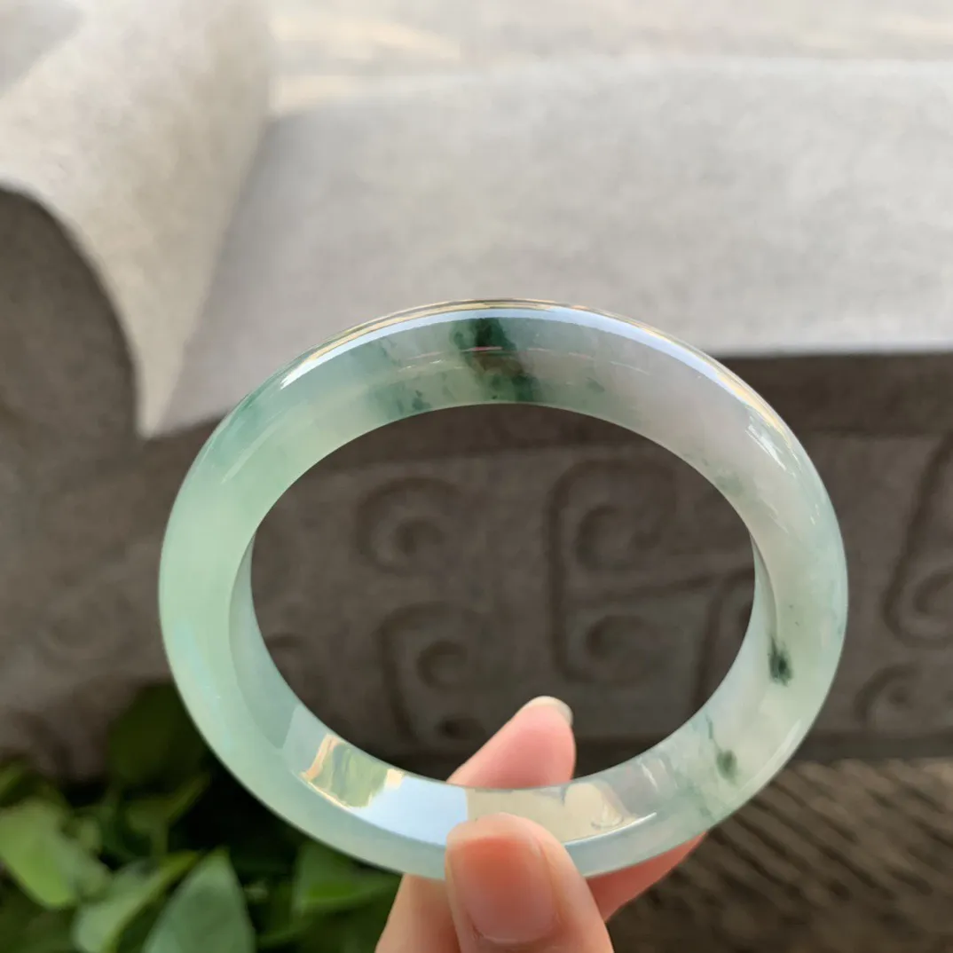 大圈口 58.9-11.8-8.9【冰晴飘花正圈手镯】正圈58 59可戴