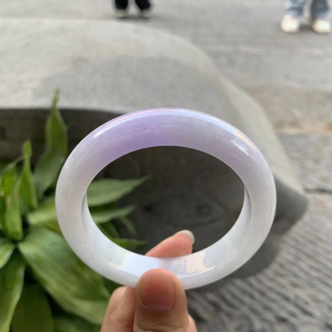 圈口56.5-12.9-9.2 【粉紫正圈手镯】正圈56 57可戴