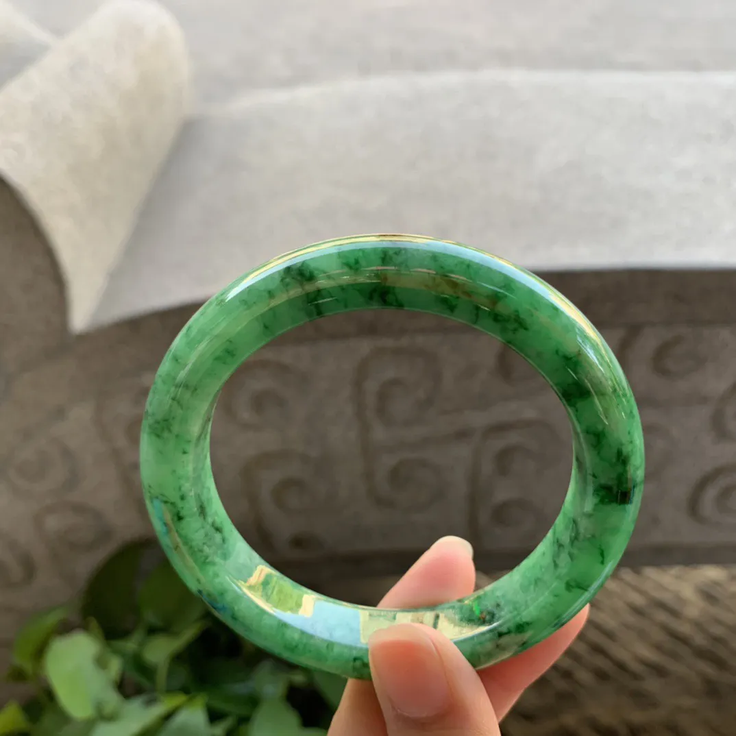 大圈口59.5-12-9.8 【满绿正圈手镯】正圈59 60可戴