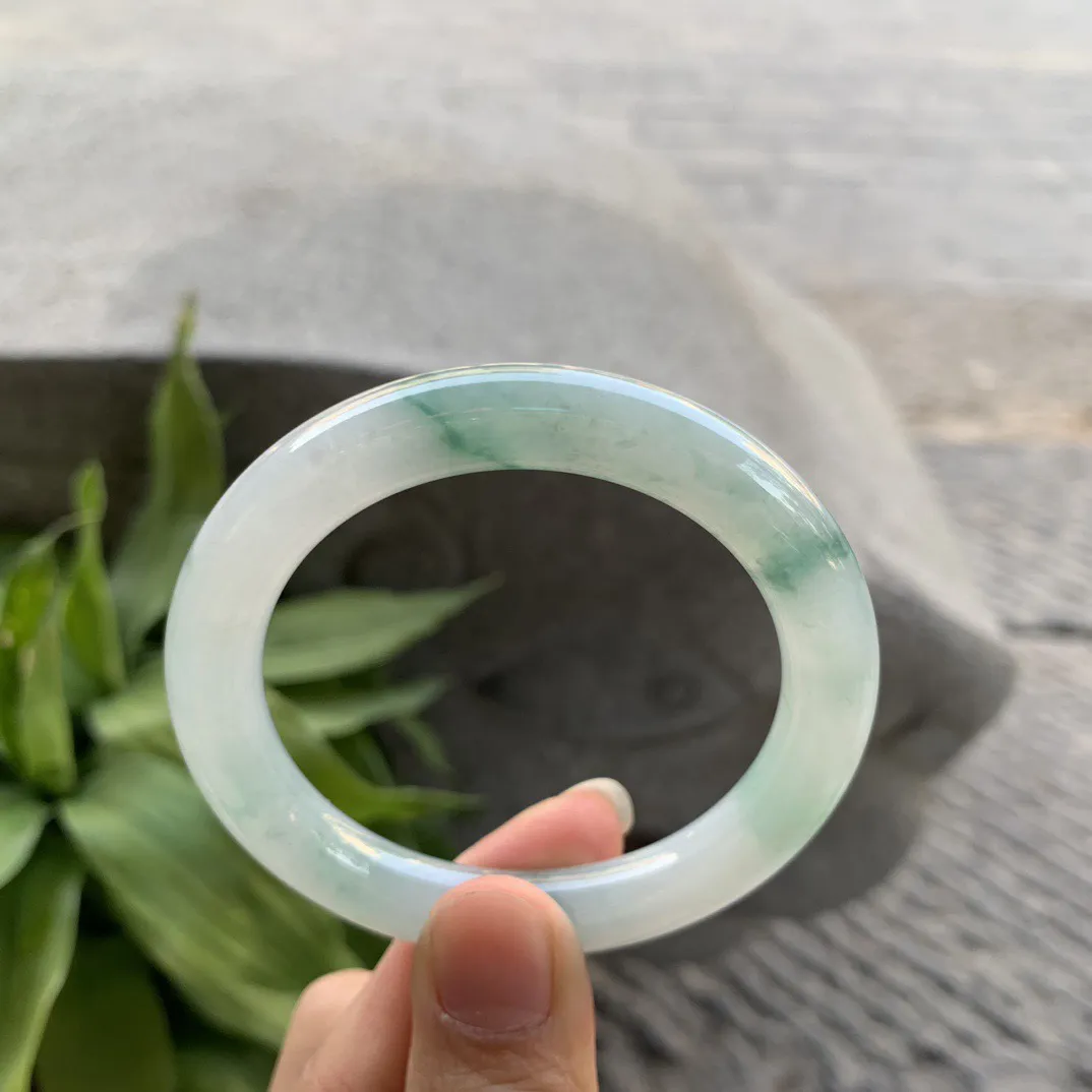 小圈口51-9 【冰飘花圆条手镯】圆条51 52可戴