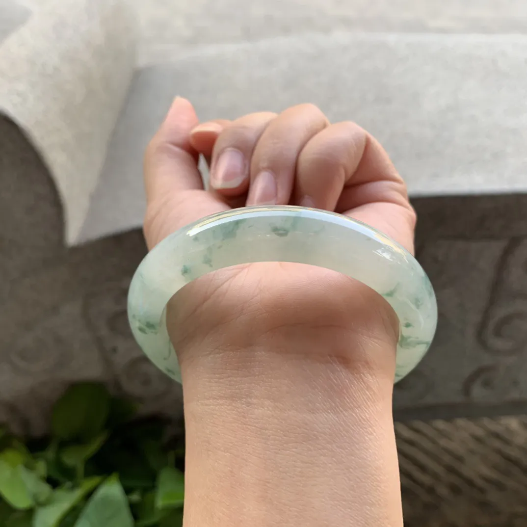 圈口 57.5-12.2-8.7【冰飘花正圈手镯】正圈57 58可戴